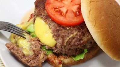Plusfood's Cheese-in Burgers are stuffed with a layer of cheese