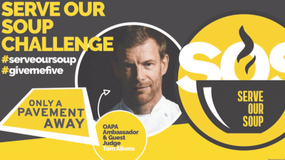 Hospitality charity Only a Pavement Away soup competition Tom Aikens chefs furlough