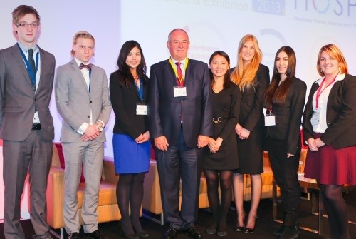 The 2013 Career Investment Development Scholarships winners pictured with HOSPA chief executive Carl Weldon (centre)