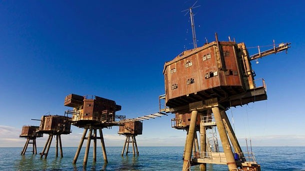 The towers of Redsands Forts could become a luxury hotel in the Thames Estuary if David Cooper finds the right developer