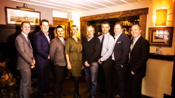 The Seafood Pub Company's Jocelyn Neve (centre) with general managers of the company's sites