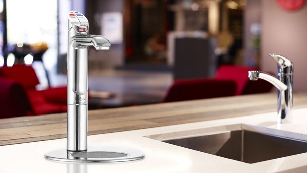 The tap delivers boiling, chilled and sparkling filtered water instantly