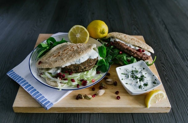 Hensons' spicy lamb kofta burgers are gluten-free and made from high quality cuts of Welsh lamb
