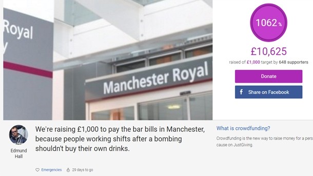 Crowdfunding campaign to buy drinks for Manchester hospital staff