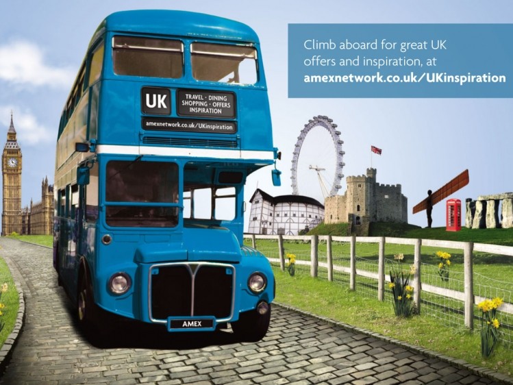 The new American Express portal encourages clients to visit the UK