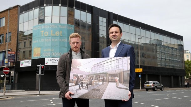Conall Wolsey and James Sinton unveil their hotel plans for the former office block
