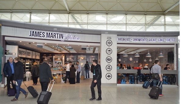 James Martin Kitchen is one of the new restaurant brands opening at Stansted as part of the airport's £80m redevelopment