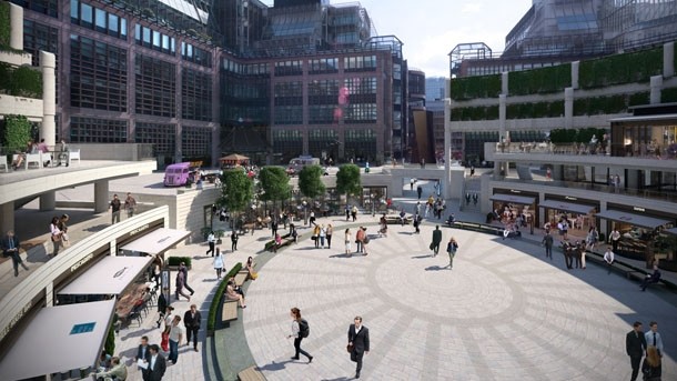 Broadgate Circle will reopen in spring 2015