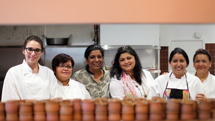 Asma (third from left) with her Darjeeling Express team