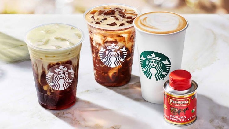 Starbucks has launched a range of coffee with olive oil called oleato