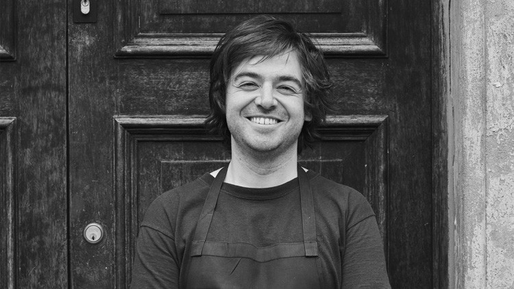 Flash-grilled: Simon Shand head chef of the Michelin-starred Leroy in London's Shoreditch 