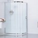 The Lumin8 quadrant shower enclosures have 8mm thick glass and come in one-door and two-door versions