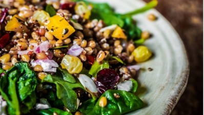 Vegetarians say they want to see more innovation on menus when eating out. Pictured: Buckwheat and Maple roasted salad