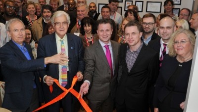 At the launch of BR6 L-R Luke Johnson, Lord Baker, Chris Tanner, James Tanner and Bromley College principal Sam Parrett
