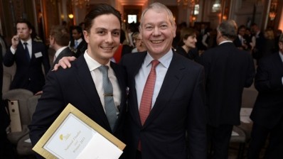 Daniele Quattromini, winner of the Gold Service Scholarship 2015 with Alastair Storey of BaxterStorey 