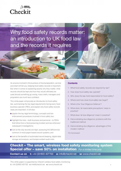 Free Insight Guide: Why food safety records matter