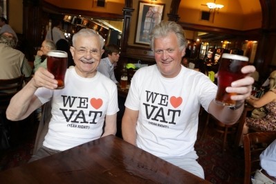 VAT Club founder Jacques Borel and Wetherspoon chairman Tim Martin