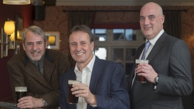 L-R: Neil Morrissey, Neil Griffiths of Punch and Richard Slingsby director of  Neil Morrissey Pub Company 