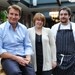 Tom Davies, Brakspear chief executive, with Tuesday Dixon, general manager of the Bull on Bell Street and Wayne Pegler, head chef of the pub