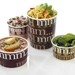 The new ‘mmm…’ premium quality paper containers can be used for sweet, savoury, hot or cold