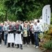 Several waiters took part in a race around Brunswick Square to celebrate the inaugural National Waiters Day