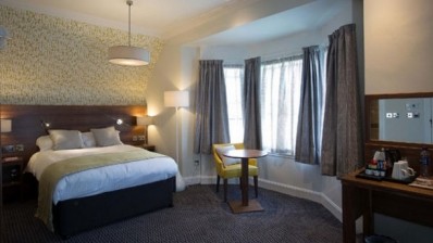A bedroom at the Wetherspoon hotel, The Cross Keys, in Peebles