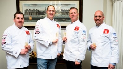 The UK Pastry Team L-R Florian Poirot, Andrew Blas, Martin Chiffers and Christopher Zammit. Photo James Gifford-Mead