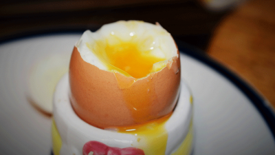 Ready-made soft boiled eggs