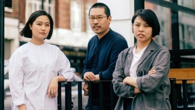 Shing Tat (centre) with fellow co-founders Erchen Chang (left) and Wai Ting Chung (right)