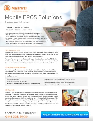 Make More Money with Maitre’D Mobile EPOS