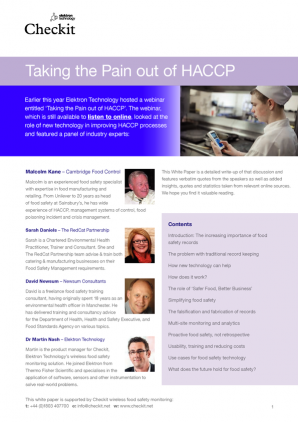 Free Whitepaper: Take the Pain Out of HACCP