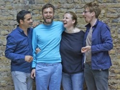 (L-R): Canteen's co-founders Dominic Lane and Patrick Clayton-Malone, Angela Hartnett and Neil Borthwick will open Merchant's Tavern in September