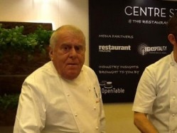 Albert Roux on Centre Stage at The Restaurant Show earlier today. The chef is looking to open another two restaurants in the UK under his name in the next two years.