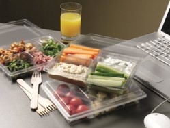 The Tri-Star Nibble Box is designed for caterers looking to develop their food-on-the-go or takeaway offer and features a number of compartments with either a flat or domed lid