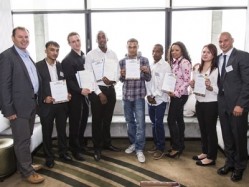 Ten of the 14 graduates of the Galvin's Chance programme received their certificates at a special ceremony at Galvin at Windows this week. Seven of them are pictured with Chris Galvin and Fred Sirieix