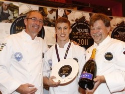 Charles Smith (centre) with David Mulcahy and Steve Munkley of the Craft Guild of Chefs