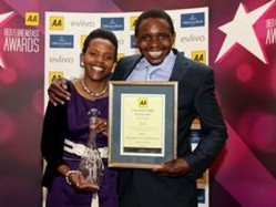 Blessing and Gibson Mutandwa were selected from 25 finalists to win the AA's Friendliest Bed and Breakfast of the Year award