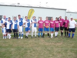 The two teams in the final of last Sunday's football tournament, held to raise funds for Farm Africa