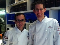 Nicolas Belorgey and Barry Johnson at the selection for the UK team in October last year. The pair have become the first UK team to win the European Pastry Cup.