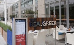 The Real Greek displays calories on menus