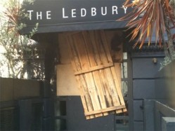 The Ledbury is to install a new wooden door after its glass frontage was smashed