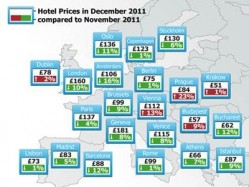Room rates in Edinburgh hotels have been hiked from the December average of £102 up to £302 on New Year's weekend