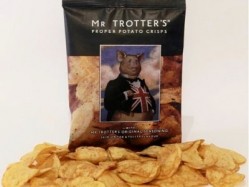 Mr Trotter's crisps are cut with their skins on before being cooked in cold-pressed rapeseed oil 