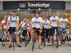 The senior management team from Travelodge raised more than £21k for Cancer Research by cycling from London to Paris