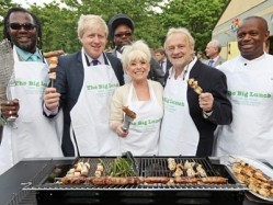 Levi Roots, Antony Worrall Thompson and Malcom John joined Boris Johnson last month to promote The Big Lunch