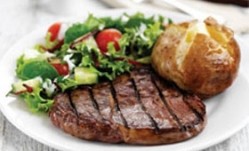 Steak with jacket and butter is one of JDW's gluten free options