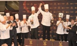 The World Chocolate Masters 2009 winners receive their trophies
