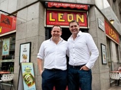 (L-R): Henry Dimbleby and John Vincent founded Leon in 2004 with a site in Carnaby Street