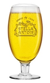 The new Stella Artois glass retains head for longer