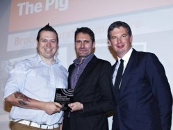 James Golding, head chef at The Pig - In the Forest, collected the award for Sustainable Restaurant of the Year sponsored by the Sustainable Restaurant Association